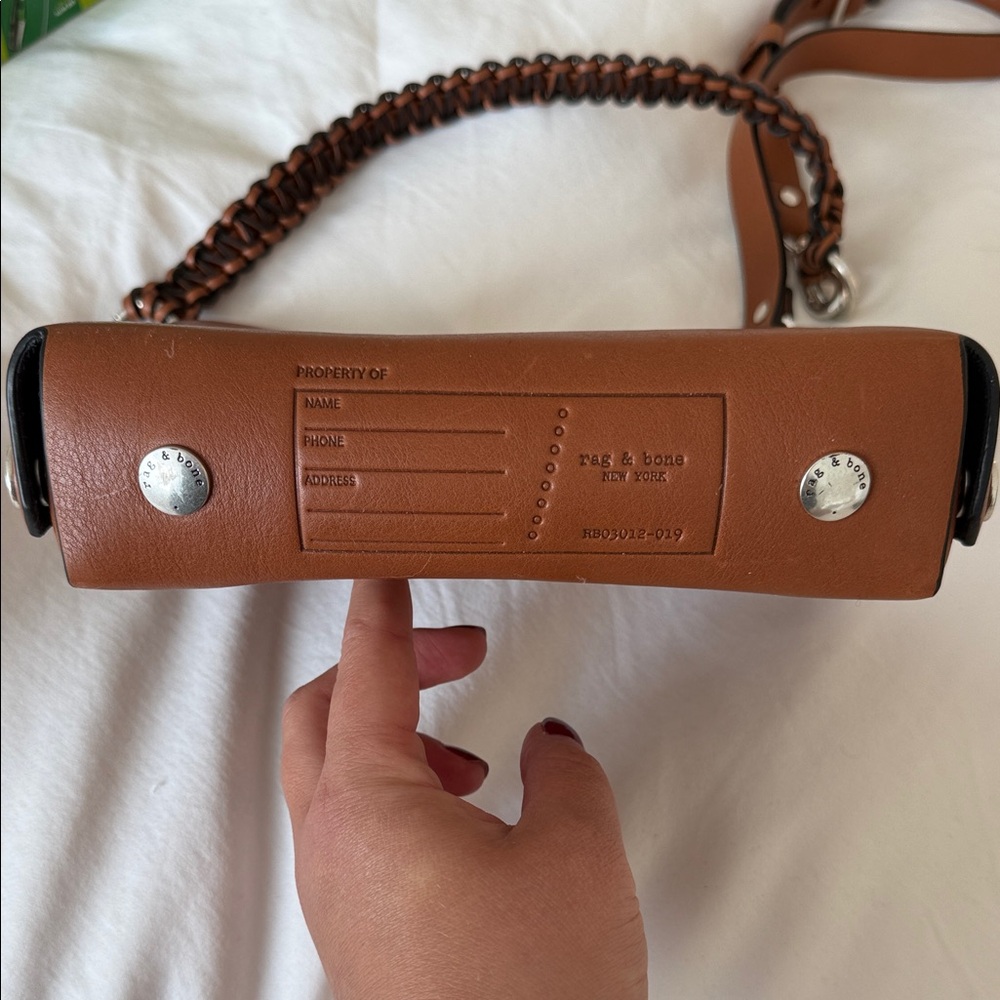 rag & bone Tan Leather Braided-Strap Crossbody - Picture 5 of 5